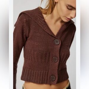Urban Outfitters Kennedy Cardigan in Brown